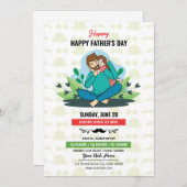 父の日パーティの招待状フライヤー 招待状 (正面/裏面)