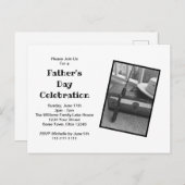 父の日パーティー漁師白黒はがき ポストカード (正面/裏面)
