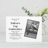 父の日パーティー白黒招待状 招待状 (スタンド正面)