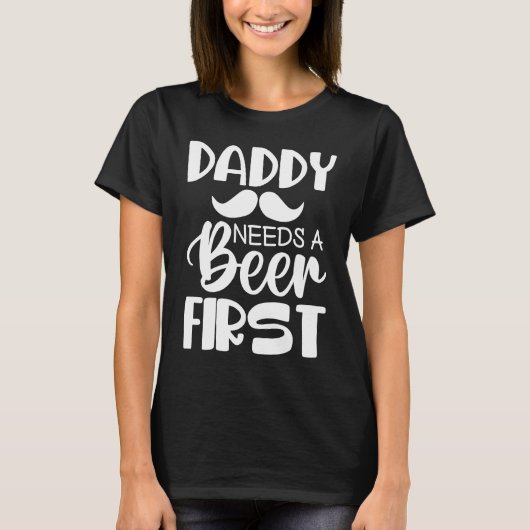 父の日ビール飲みパパ Tシャツ (正面)
