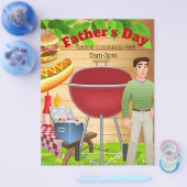 父の日ピクニックお祝いプロモーションフライヤー チラシ (シングル)