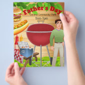 父の日ピクニックお祝いプロモーションフライヤー チラシ (手)