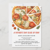 父の日ピザパーティー – 編集可能な家族ディナー 招待状 (正面)