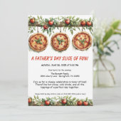 父の日ピザパーティー – 編集可能な家族ディナー 招待状 (スタンド正面)