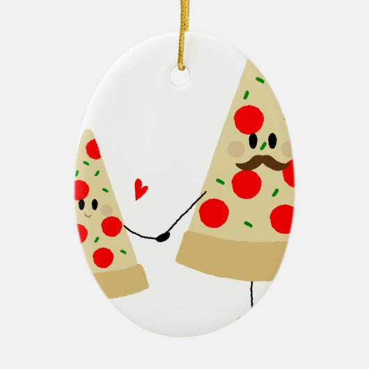 父の日ピザ セラミックオーナメント (正面)