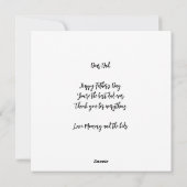 父の日ファミリーフォトグリッドパパ写真コラージュ シーズンカード (裏面)