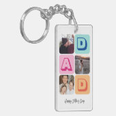 父の日ファミリーフォトコラージュ私はあなたを愛するパパ キーホルダー (正面左)