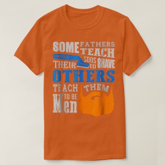 父の日ファーザーズおもしろいソンズTひげ Tシャツ (デザイン正面)