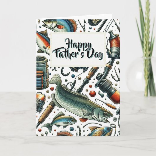 父の日フィッシングホリデーグリーティングカード カード (正面)