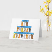 父の日フォスターパパ猫 カード (黄色い花)