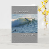 父の日フォスターパパ-サーフィン カード (黄色い花)
