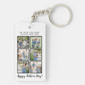 父の日フォトコラージホワイト キーホルダー (裏面)