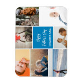 父の日フォトコラージュのマグネットブルー マグネット (縦)