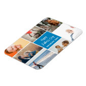 父の日フォトコラージュのマグネットブルー マグネット (左側)