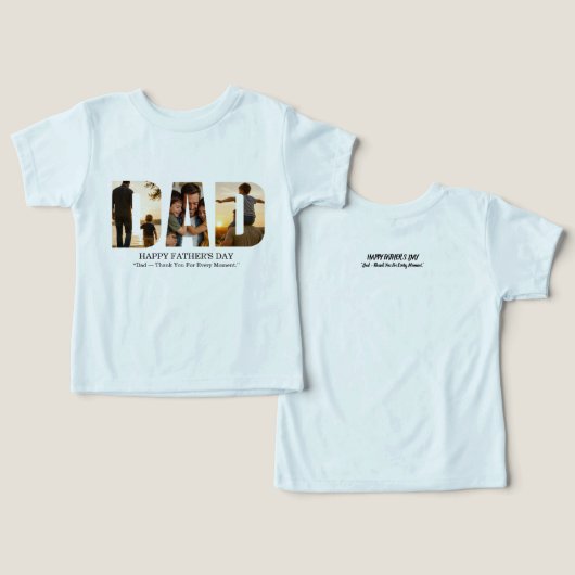父の日フォトコラージュカード(カスタム可能) (デザイン正面&裏面)