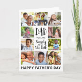 父の日フォトコラージュパーソナライズされた シーズンカード (正面)