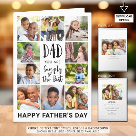 父の日フォトコラージュパーソナライズされた シーズンカード