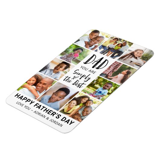 父の日フォトコラージュパーソナライズされた マグネット (左側)