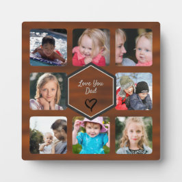 父の日フォトコラージュフェイクウッド フォトプラーク