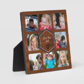 父の日フォトコラージュフェイクウッド フォトプラーク (正面)