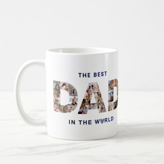 父の日フォトコラージュマグカップ 名入れ コーヒーマグカップ (左)