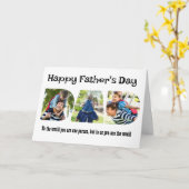 父の日フォトコラージュ文字形 カード (黄色い花)