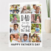 父の日フォトコラージュBIG パーソナライズされた カード (正面)