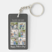 父の日フォトコラージンググレー キーホルダー (裏面)