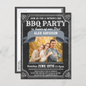 父の日フォトチャックボードBBQ ポストカード (正面/裏面)