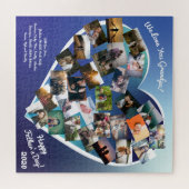 父の日フォトフォト祖父ギフトカスタムパズル ジグソーパズル (横)