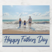 父の日フォトブルータイポグラフィ ビールラベル (シングルラベル)