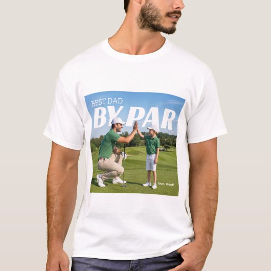 父の日フォトポップ写真Tシャツ(名入れ可能) Tシャツ (正面)