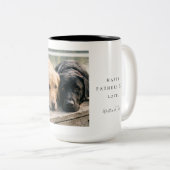 父の日フォトマグ Best Dog Dad Ever ツートーンマグカップ (正面右)