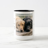 父の日フォトマグ Best Dog Dad Ever ツートーンマグカップ (中央)
