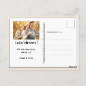 父の日フォトヴィンテージBBQパーティの招待状 ポストカード (裏面)