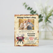 父の日フォトヴィンテージBBQパーティー ポストカード (スタンド正面)