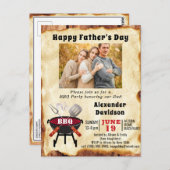 父の日フォトヴィンテージBBQパーティー ポストカード (正面/裏面)
