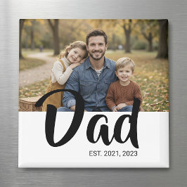父の日フォト Dad Established マグネット