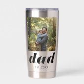 父の日フォト Dad Established 保温保冷タンブラー (背面)