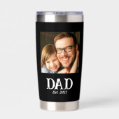 父の日フォト Dad Established 保温保冷タンブラー (背面)