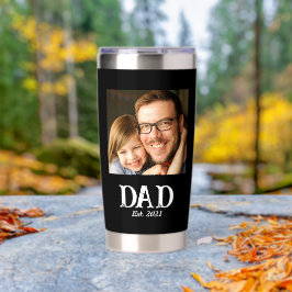 父の日フォト Dad Established 保温保冷タンブラー