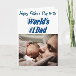 父の日フォト Number 1 Dad カード