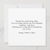 父の日フラットサンキュー – カスタム文字&写真 サンキューカード (裏面)