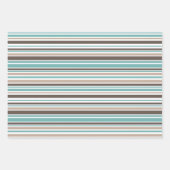 父の日ブラウン&ティール（緑がかった色）タキシコセットの3 ラッピングペーパーシート (正面)