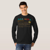 父の日ブラックファーザー定義アフリカンアメリ Tシャツ (正面フル)