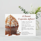 父の日ブランチ招待状 – スイートカップケーキ 招待状 (スタンド正面)