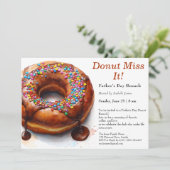 父の日ブランチ招待状 – ドーナツ&コーヒー 招待状 (スタンド正面)