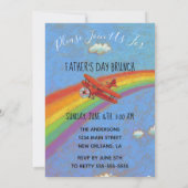 父の日ブランチ飛行機レインボー 招待状 (裏面)