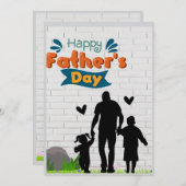 父の日ブランチ 招待状 (正面/裏面)