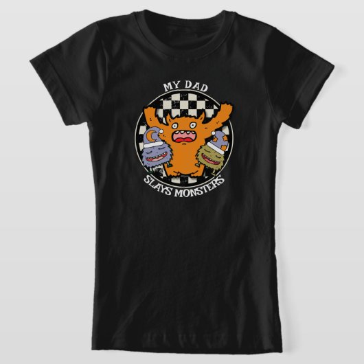 父の日プロウドアキちゃん お父さんはモンスターを倒す Tシャツ (レイダウン)